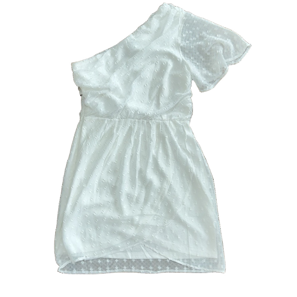 Lulu's White One-Shoulder Dress: Size Small